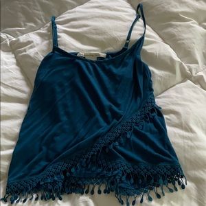 Blue Crop Top Tank